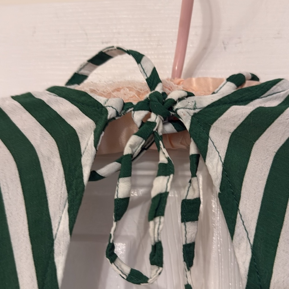 💚 FAITHFUL THE BRAND MILAN DRESS green stripe size 4 💚 - Picture 6 of 8